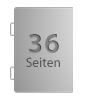Broschüre mit Drahtheftung, Endformat DIN A4, 36-seitig
