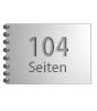 Broschüre mit Metall-Spiralbindung, Endformat DIN A7 quer, 104-seitig