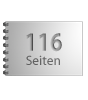 Broschüre mit Metall-Spiralbindung, Endformat DIN A7 quer, 116-seitig
