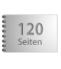 Broschüre mit Metall-Spiralbindung, Endformat DIN A7 quer, 120-seitig