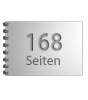 Broschüre mit Metall-Spiralbindung, Endformat DIN A7 quer, 168-seitig