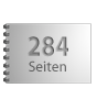Broschüre mit Metall-Spiralbindung, Endformat DIN A7 quer, 284-seitig