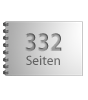 Broschüre mit Metall-Spiralbindung, Endformat DIN A7 quer, 332-seitig