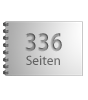 Broschüre mit Metall-Spiralbindung, Endformat DIN A7 quer, 336-seitig