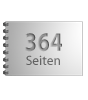 Broschüre mit Metall-Spiralbindung, Endformat DIN A7 quer, 364-seitig
