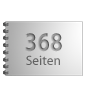 Broschüre mit Metall-Spiralbindung, Endformat DIN A7 quer, 368-seitig
