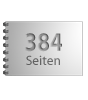 Broschüre mit Metall-Spiralbindung, Endformat DIN A7 quer, 384-seitig