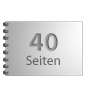 Broschüre mit Metall-Spiralbindung, Endformat DIN A7 quer, 40-seitig