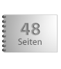 Broschüre mit Metall-Spiralbindung, Endformat DIN A7 quer, 48-seitig