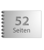 Broschüre mit Metall-Spiralbindung, Endformat DIN A7 quer, 52-seitig