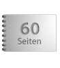 Broschüre mit Metall-Spiralbindung, Endformat DIN A7 quer, 60-seitig