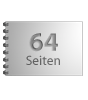 Broschüre mit Metall-Spiralbindung, Endformat DIN A7 quer, 64-seitig