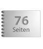 Broschüre mit Metall-Spiralbindung, Endformat DIN A7 quer, 76-seitig