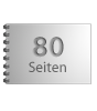 Broschüre mit Metall-Spiralbindung, Endformat DIN A7 quer, 80-seitig
