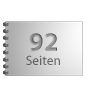 Broschüre mit Metall-Spiralbindung, Endformat DIN A7 quer, 92-seitig